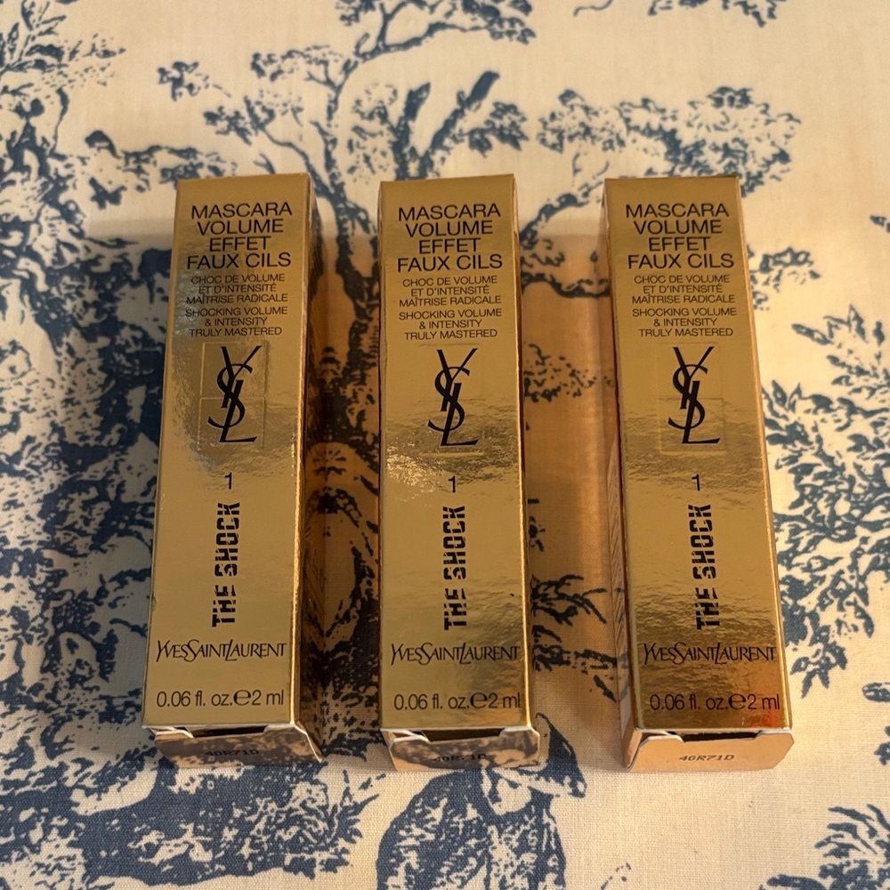 Yves Saint Laurent Gold Mascara Volume Effect Trio New With Box